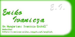 eniko ivanicza business card